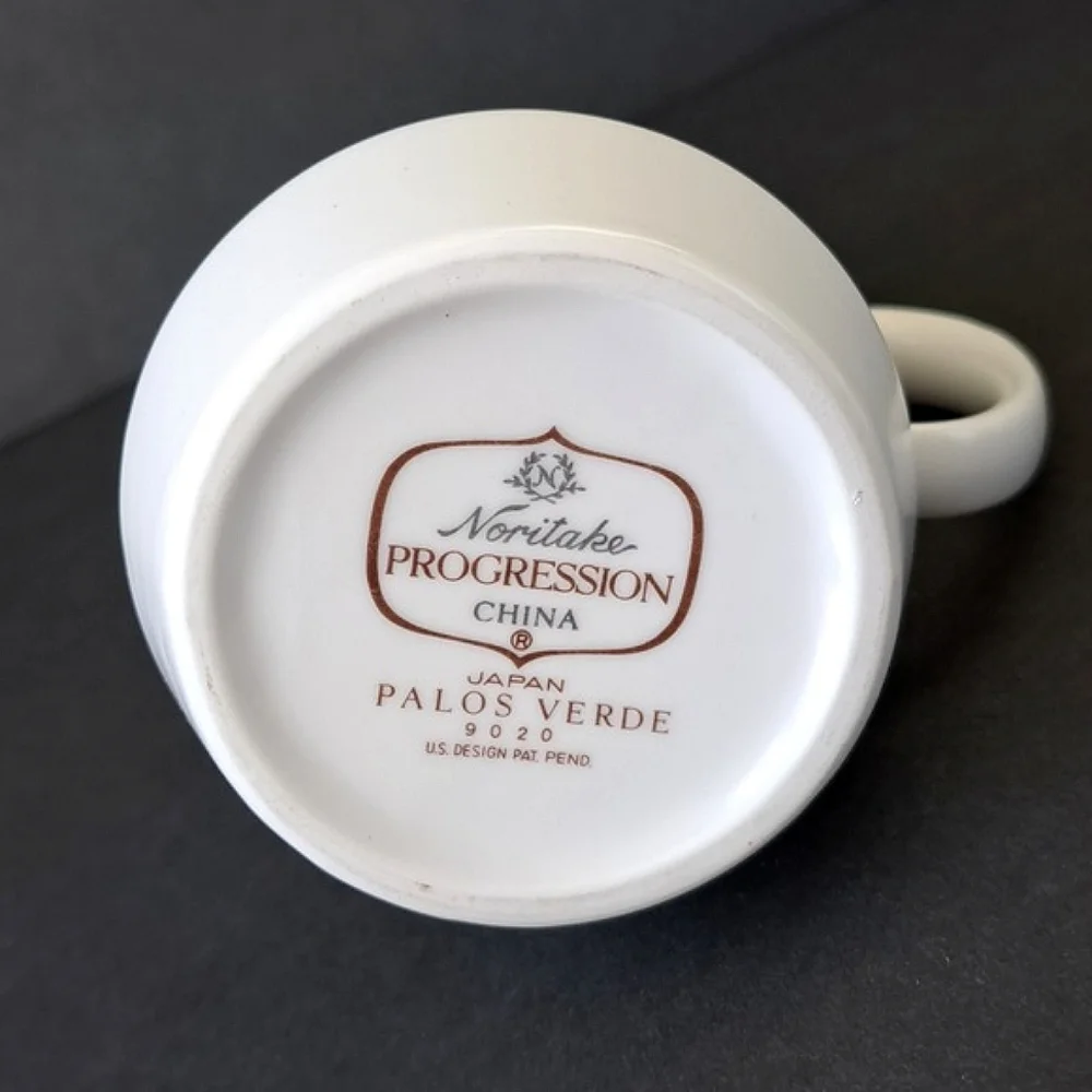 Vtg Noritake Progression China Palos Verde Pattern 9020 Creamer Sugar Bowl Set